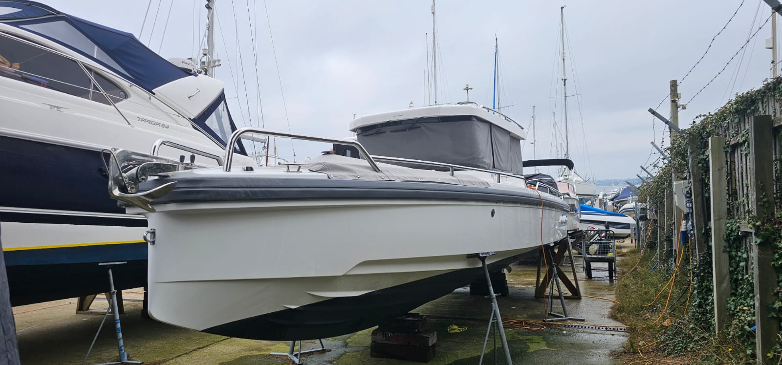 Boat in dry dock